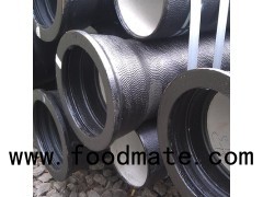 100% Water Pressure Test Ductile Cast Iron Cement Lined And Bitumen Coating Socket Spigot Pipes Clas
