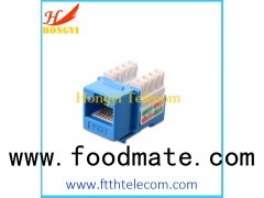 Cat 6A UTP Unshielded Keystone Jacks 90 Degree Or 180 Degree Punch Down