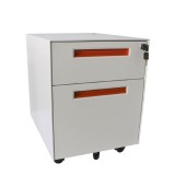 Office Two Drawer File Cabinet Mobile Pedestal Cabinet With Handle