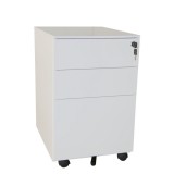 Metal Furniture 3 Drawer Storage Cabinet Mobile Steel Pedestal Cabinet