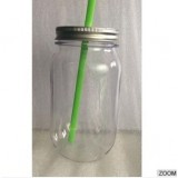 Wide Mouth With Airtight Plastic Lid - BPA-Free Dishwasher Safe Mason Jar For Fermenting, Kombucha,