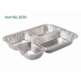Disposable Aluminium Foil Lunch Container With Dividers Divided Lunch Containers