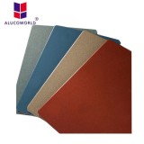 Alucoworld Dark Grey PVDF Coating Aluminum Composite Wall Paneling 4mm For Residensial