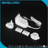 24W UL Plug AC Interchangeable Wall-Mount Adapter