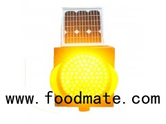 solar powered led yellow flashing light