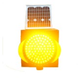 solar powered led yellow flashing light