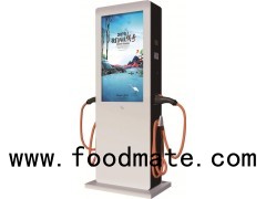 Electric Vehicle Charging Pile With Outdoor Advertising LCD Poster