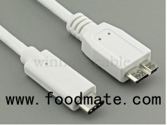 USB 3.1 Type-C Male to Micro 10Pin Male Cable(WHITE)