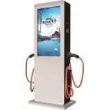 Electric Vehicle Charging Pile With Outdoor Advertising LCD Poster