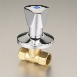 1/2"-1" Brass Glove Valve(through Shut-off Valve) Polishing Surface Metal Handle With Drai