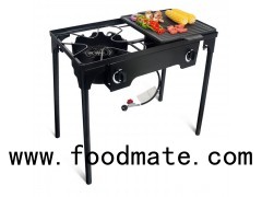 Manual Igniting Out-Door Portable Explore Gas Cooker Double Burner Lpg Stove