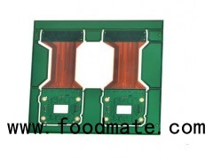 5 Layers 1.2mm Rigid Flex PCB with 4 Mil Line and Space with Immersion Gold 2U"