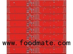 Double PCBs With Red Solder Mask Hot Air Solder Leveling And 4/4mil Trace Width/spacing