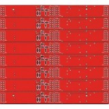 Double PCBs With Red Solder Mask Hot Air Solder Leveling And 4/4mil Trace Width/spacing