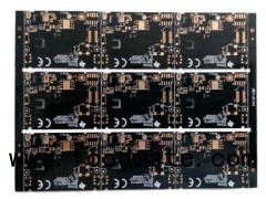 Double PCBs With Black Solder Mask Hot Air Solder Leveling Or OSP And 8mil Vias