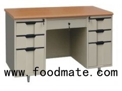 Office Small Staff Desk With Double Pedestal Cabinets