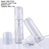 60ml 2oz Plastic Foam Pump Bottle And Dust Cap
