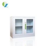 Half Height Glass Swing Door Steel Cupboard