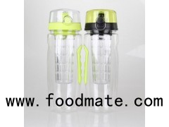 24oz Fruit Infuser Water Bottle BPA Free Fruit Infusion Sports Bottle Flip Top Lid With Drinking Spo