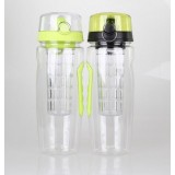 24oz Fruit Infuser Water Bottle BPA Free Fruit Infusion Sports Bottle Flip Top Lid With Drinking Spo