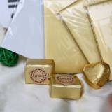 Gold Color Aluminum Foil Backed Paper Foil For Chocolate Wrapping Sheet Size In 4x4 In