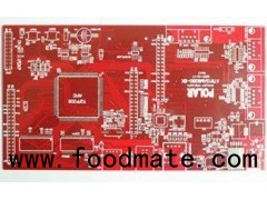 FR 4 High Tg PCB Red Soldermask 3 Microinch Gold For System Integration