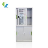 Glass and Metal Sliding Door Metal Cupboard