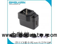 Interchangeable Plug USB Charger