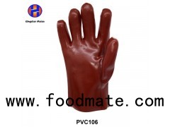 Cotton Lined Red PVC Coated Gloves