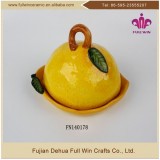 Hot Selling Lemon Shape Butter Dish With Lid Wholesales