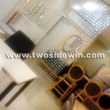 Silver Partition Metal Panel Drapery
