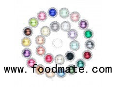 Pearl Rhinestone Buttons