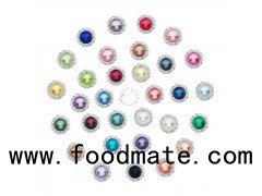 Pearl Crystal Buttons Flat Back