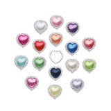 Heart Pearl Rhinestone Buttons