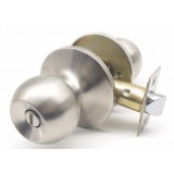 Bed Or Bath Knob Satin Nickel Door Lock