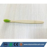 Flat Handle Wooden Bamboo Toothbrush