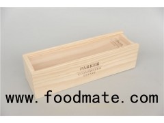 Wooden Wine Box With Slide Lid