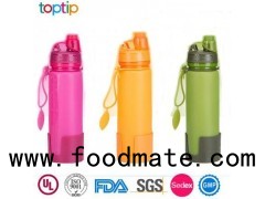 BPA Free Foldable Sports Silicone Water Bottle