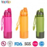 BPA Free Foldable Sports Silicone Water Bottle