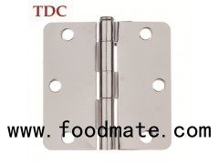 3in.×3in.×2.0mm Polished Chrome Door Hinge With 1/4 Radius Conrer