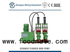 Hydraulic ceramic plunger tranfusion pump