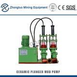 Hydraulic ceramic plunger tranfusion pump