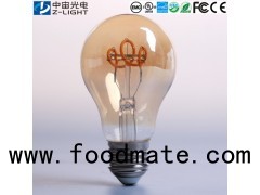 Curved filament LED bulb