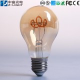 Curved filament LED bulb