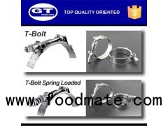 High Quality Large Range Stock Full Size Available Stainless Steel Spring Loaded T-bolt Hose Clamp
