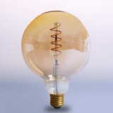 Curved filament led bulb G40