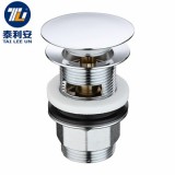 Big cap chrome plated brass pop-up basin waste