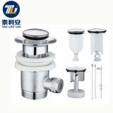 Brass pop up bathtub stopper