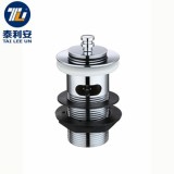 Brass locknut sink drain strainer