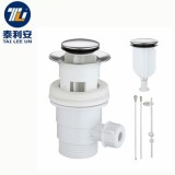 Popular plastic pop up sink basin waste drainer with rods